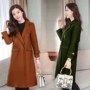 Áo khoác len nữ 2019 phiên bản mới phổ biến của Hàn Quốc đã mỏng trong phần dài của cơ thể phụ nữ áo khoác len dày - Áo Hàn Quốc áo dạ ngắn hàn quốc