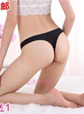 tback蜜桃内裤女丁字裤无痕冰丝性感豹纹运动健身大码t裤女日常穿