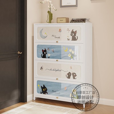 钢制鞋柜家用门口落地多层防尘收纳鞋架入户玄关大容量防尘储物柜