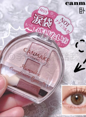 少量库存#日本CANMAKE井田卧蚕四色眼影盘修饰眼部轮廓#n01号色