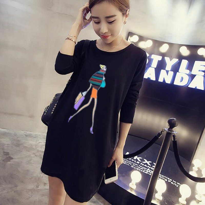 Add fertilizer XL Women's wear mm Autumn 200 jacket Easy Mid length version T-shirt Korean Edition fashion Autumn coatin the Women's clothing/Boutique , Large size women  category - from Buy2taobao.com to provide professional Taobao agent buy service