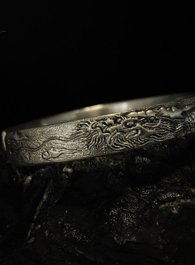 龙手镯仙界纯银99足银男女