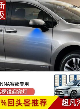 适用于赛那后视镜迎宾灯SIENNA塞纳改装白色倒车镜LED灯泡配件