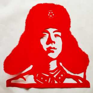 雷锋剪纸窗花学生儿童幼儿园简单手工红色新品宣传画黑板报材料