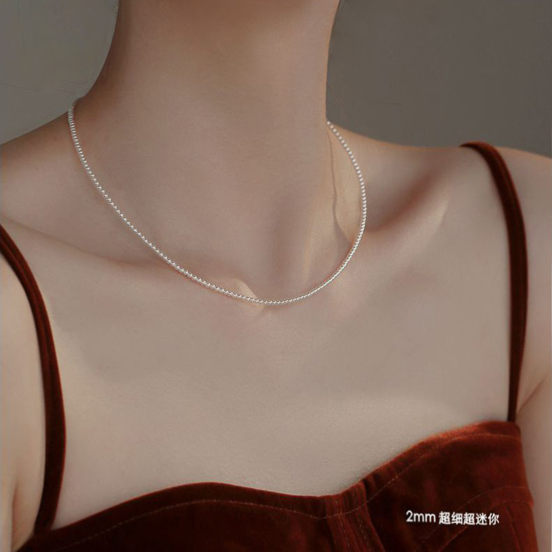 细珍珠项链女士小米珠珍珠项链女