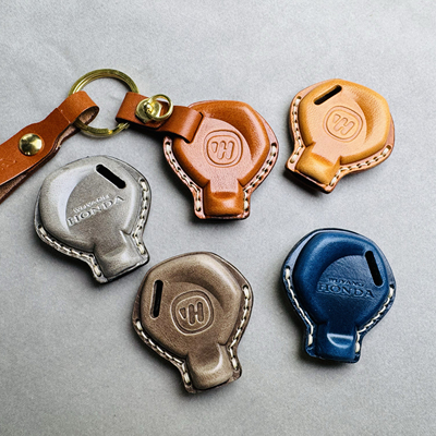 适用于五羊本田摩托车CGX150 CB190SS改装复古手工牛皮钥匙套扣包