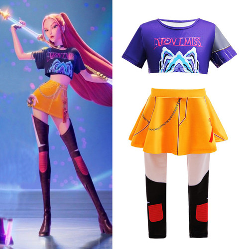 爆款猎魔女团米拉COS扮演服女童
