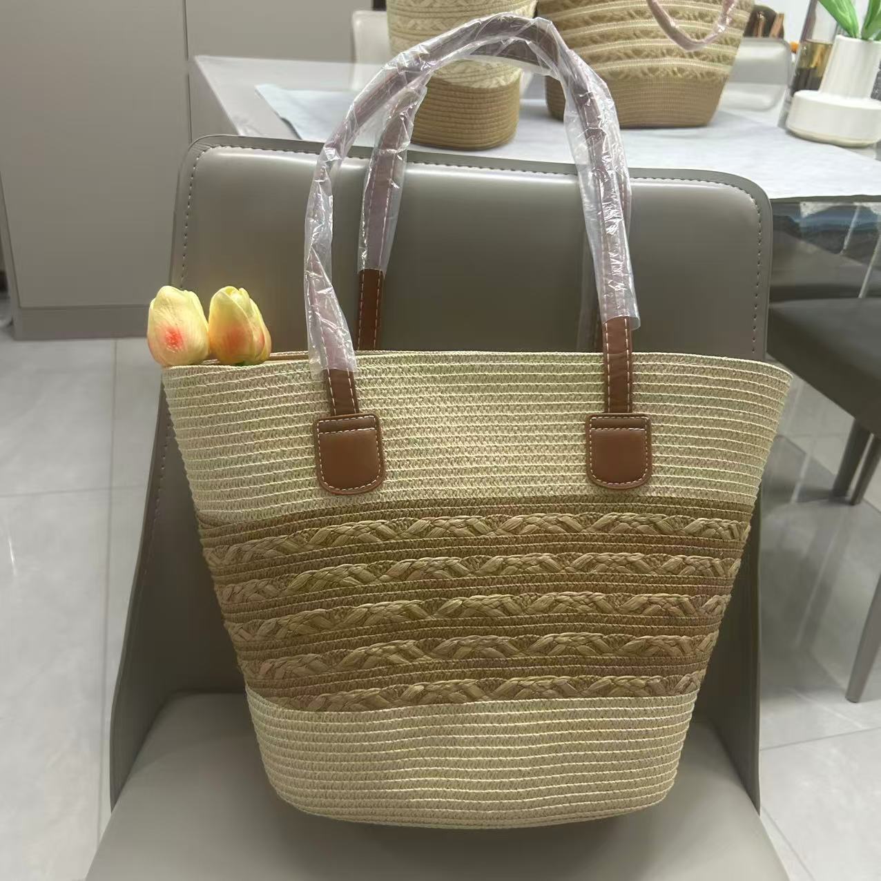 新款单肩包沙滩高级感通勤托特包