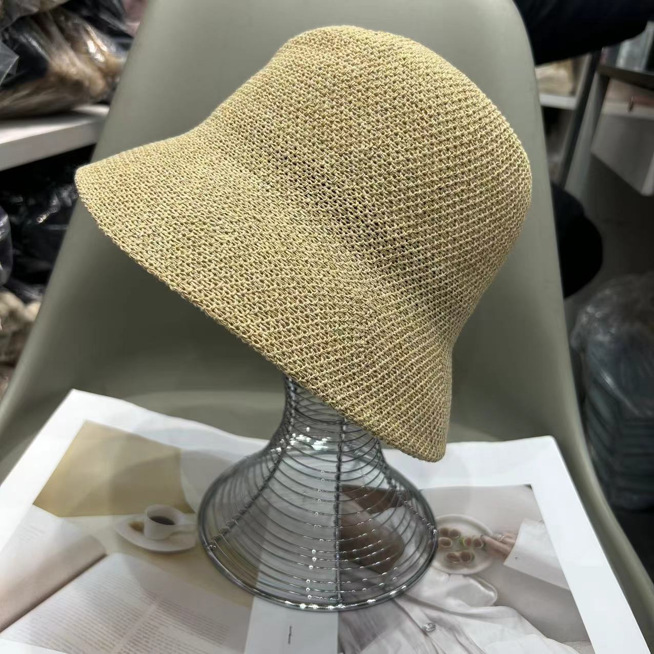 渔夫帽出游休闲女春夏纯色盆帽