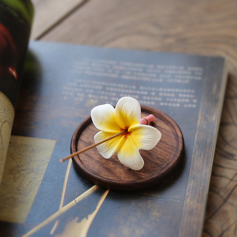 手工陶瓷鸡蛋花 茶宠茶席摆件香插 茶玩香道檀香线香禅意香座香托,餐饮具,茶道/香炉,淘宝优惠券,粉丝福利购,淘宝优惠卷