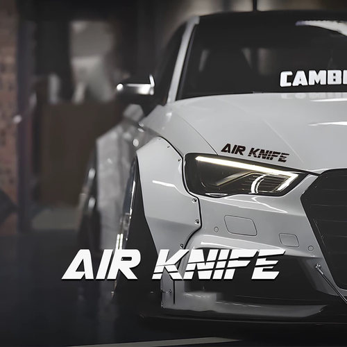 汽车贴纸个性创意风刀灯眉前铲贴