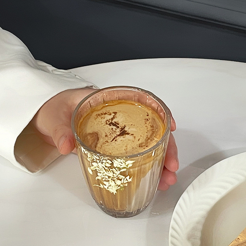 网红ins风可叠澳白冷翠咖啡杯