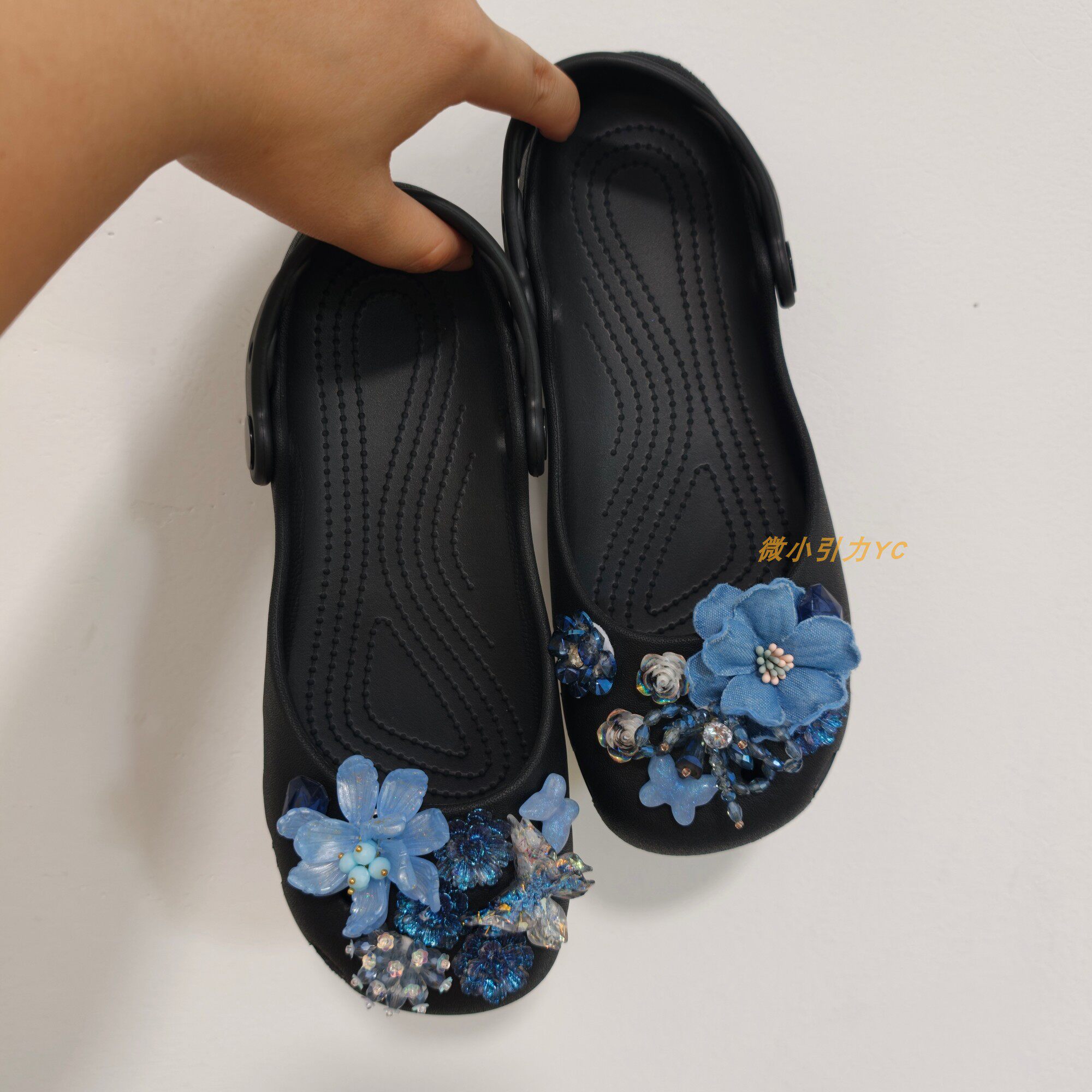 【舞屿蓝花】原创芭蕾鞋配饰高级感水钻鞋扣配件diy鞋花可拆卸