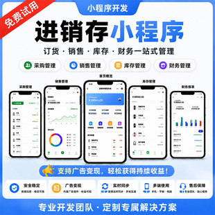 进销存管理系统商品出入库管理软件搭建，门店开单打单小程序开发