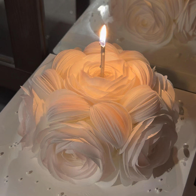 网红糯米纸花蛋糕装饰威化纸花朵花瓣情人节生日纪念日烘焙插件