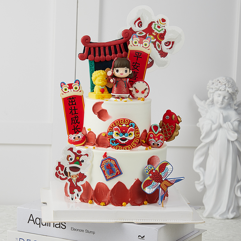 宝宝周岁生日蛋糕装饰摆件