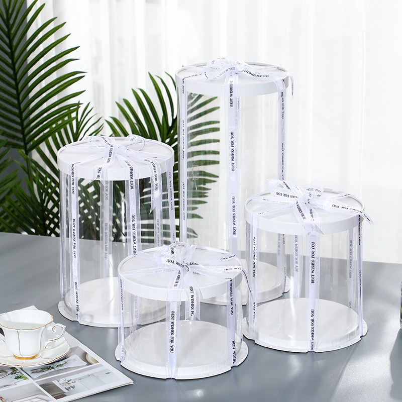 网红圆形白盖生日蛋糕盒4/6/8/10寸食品级透明包装盒单双层特加高,厨房/烹饪用具,点心包装盒/包装袋,淘宝优惠券,粉丝福利购,淘宝优惠卷