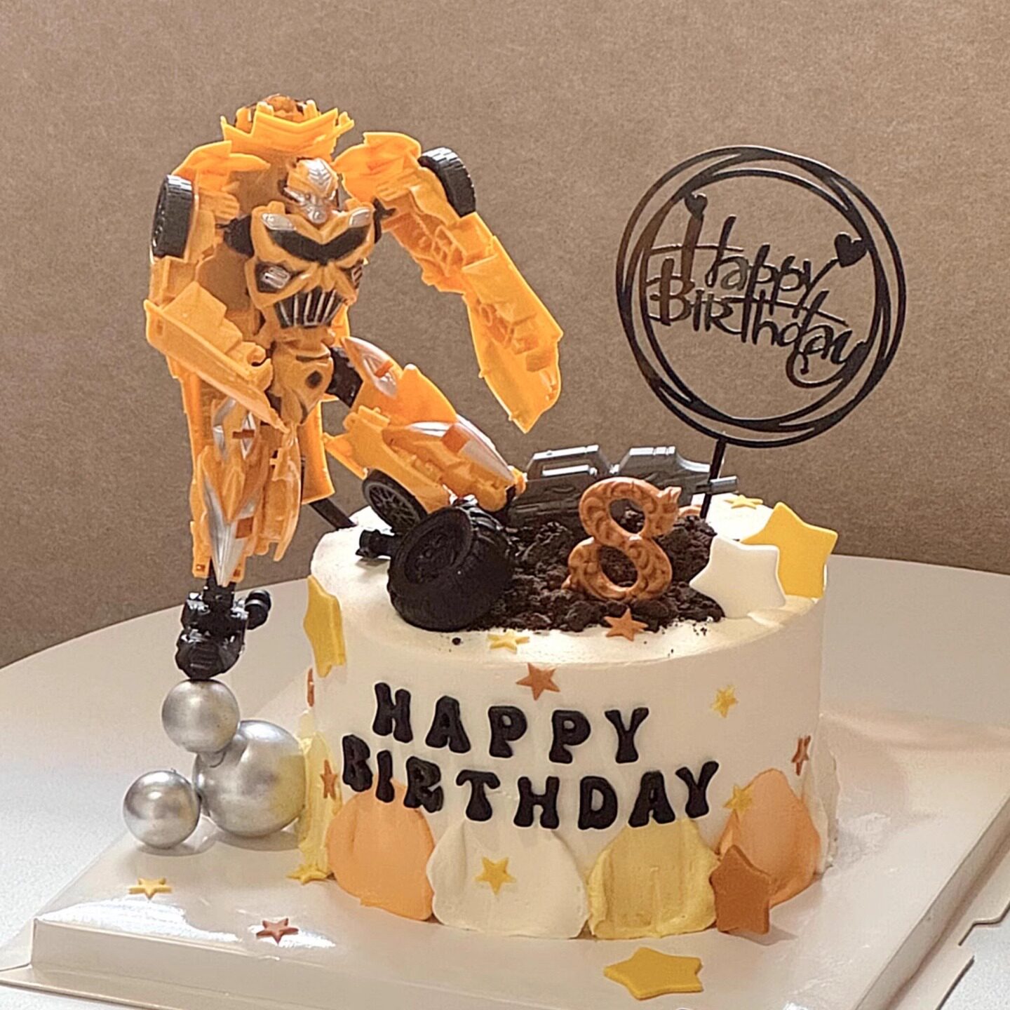大黄蜂变形机器人蛋糕装饰摆件擎天柱摆件儿童男孩生日烘焙装扮图片