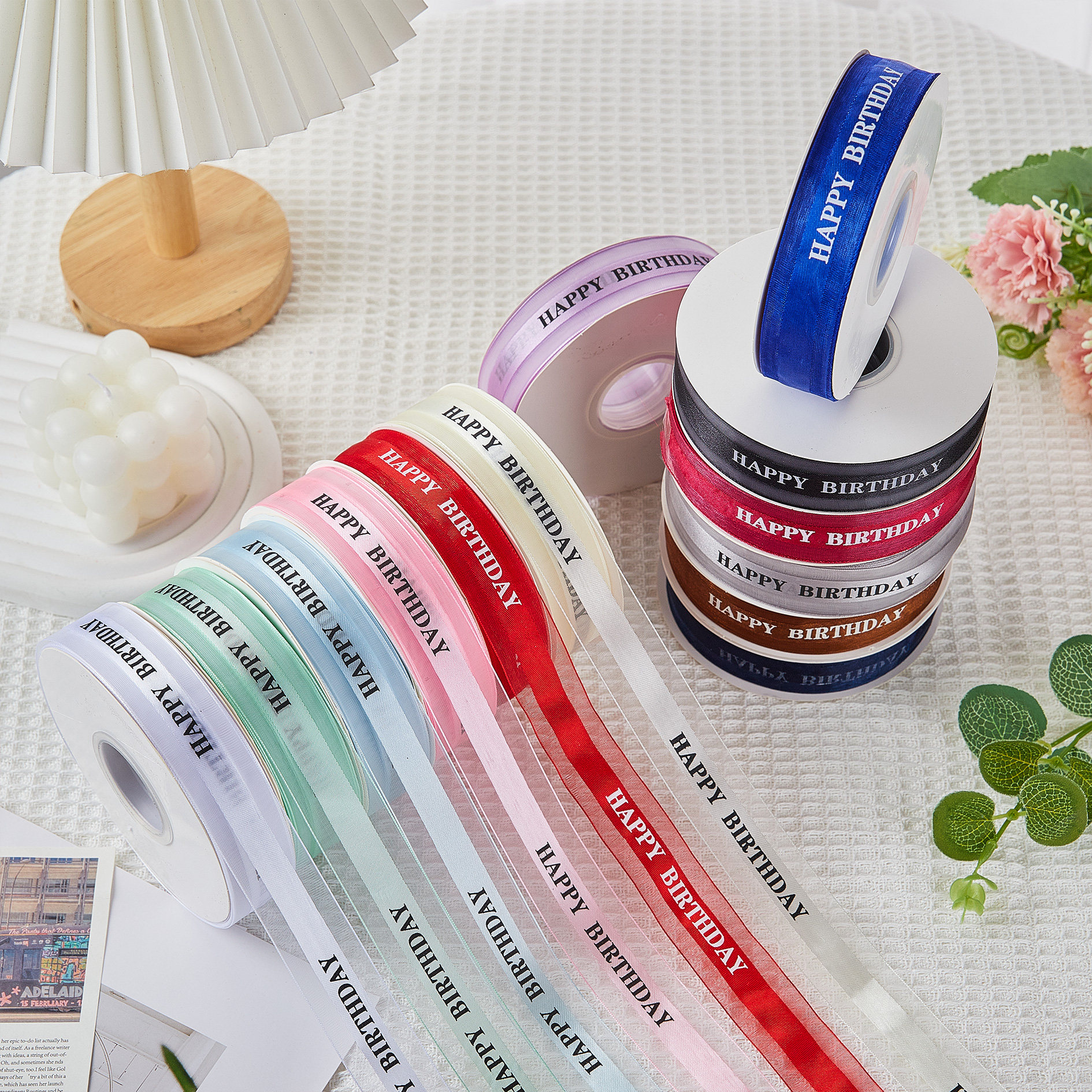 烘焙包装丝带缎带生日礼物蛋糕盒鲜花包装带英文HB彩带绸带2.5cm,居家布艺,丝带/绸带/布带,淘宝优惠券,粉丝福利购,淘宝优惠卷