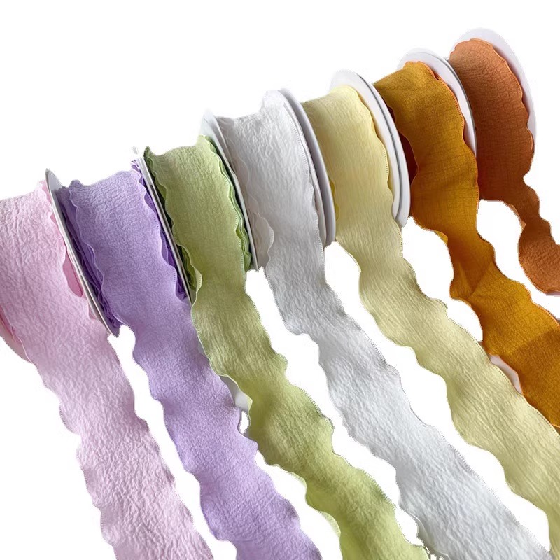 花边荷叶褶皱丝带彩带缎带鲜花束