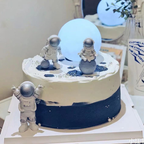 宇航员生日蛋糕装饰品太空人