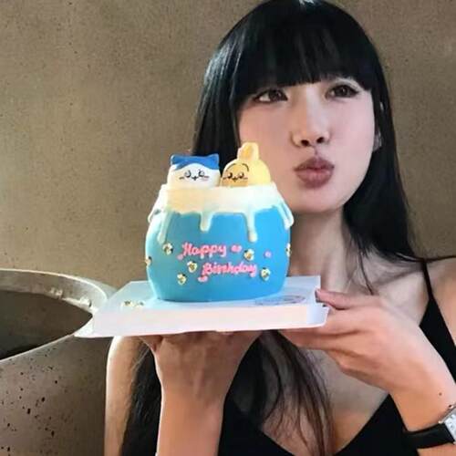 二次元chiikawa吉伊卡哇蛋糕装饰摆件小八乌萨奇公仔烘焙装扮插件