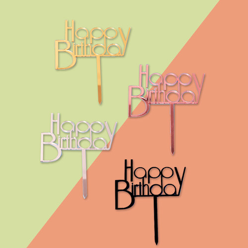 亚克力生日快乐蛋糕插排