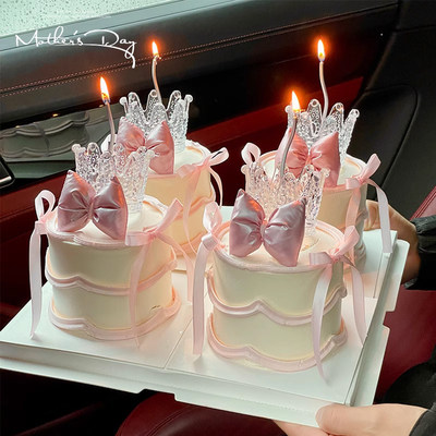 3.8女神节蛋糕装饰摆件水晶皇冠