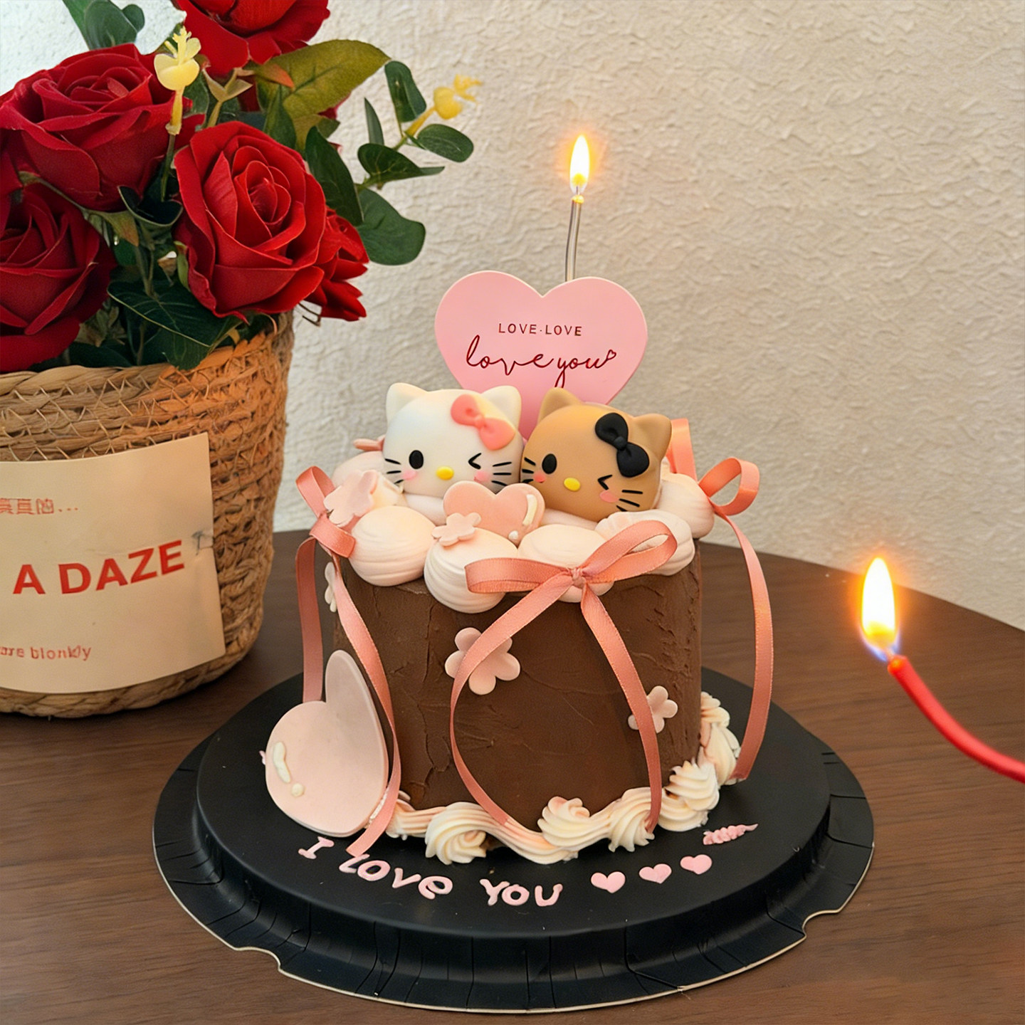 2026情人节卡通KT猫蛋糕装饰摆件爱心love卡片蜡烛情侣表白装扮,节庆用品/礼品,节日装扮用品,淘宝优惠券,粉丝福利购,淘宝优惠卷