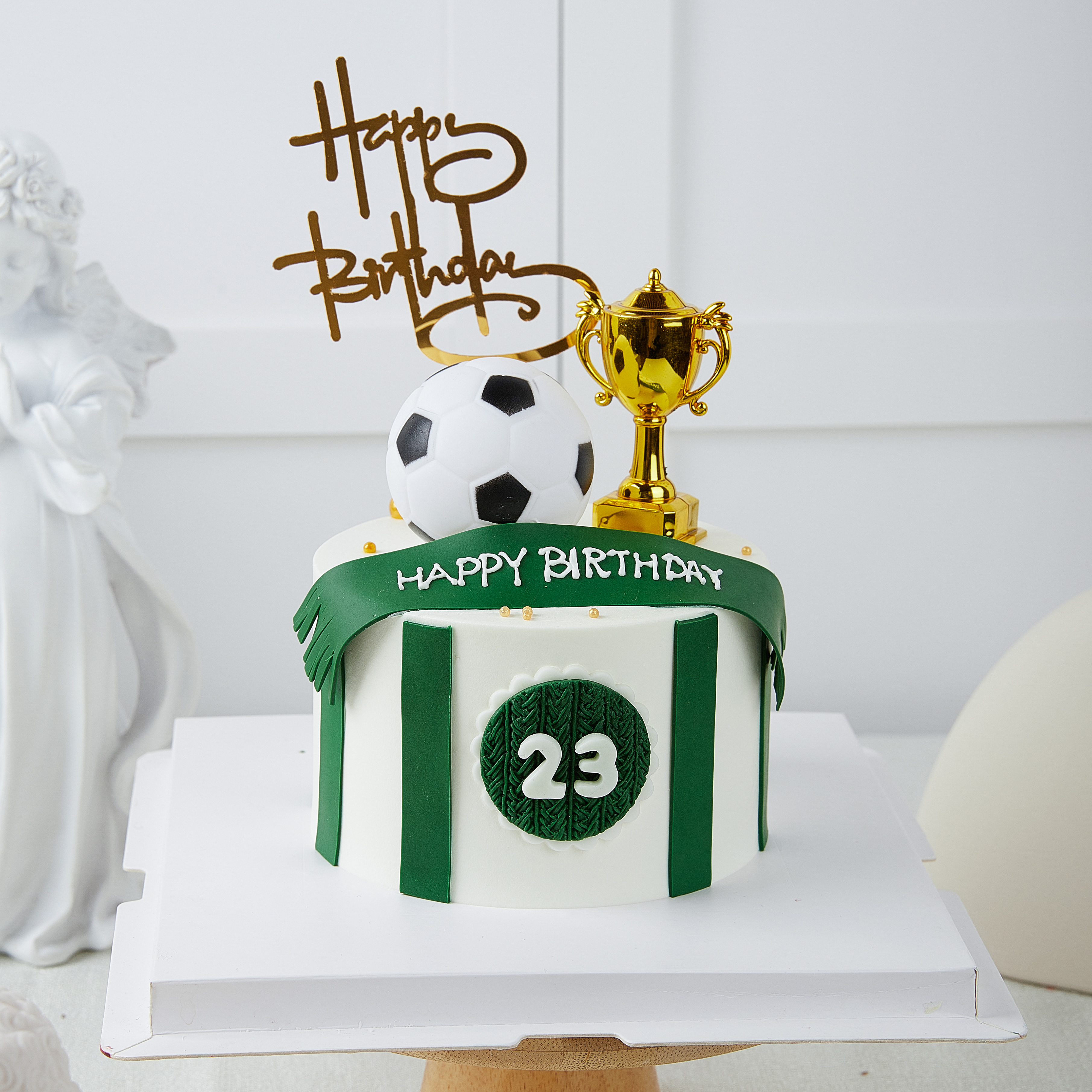 足球蛋糕装饰摆件世界杯奖杯