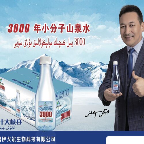 阿图什 3000年冰泉 7.8低频共振活化山泉水 350ml/瓶 Atux Suyi