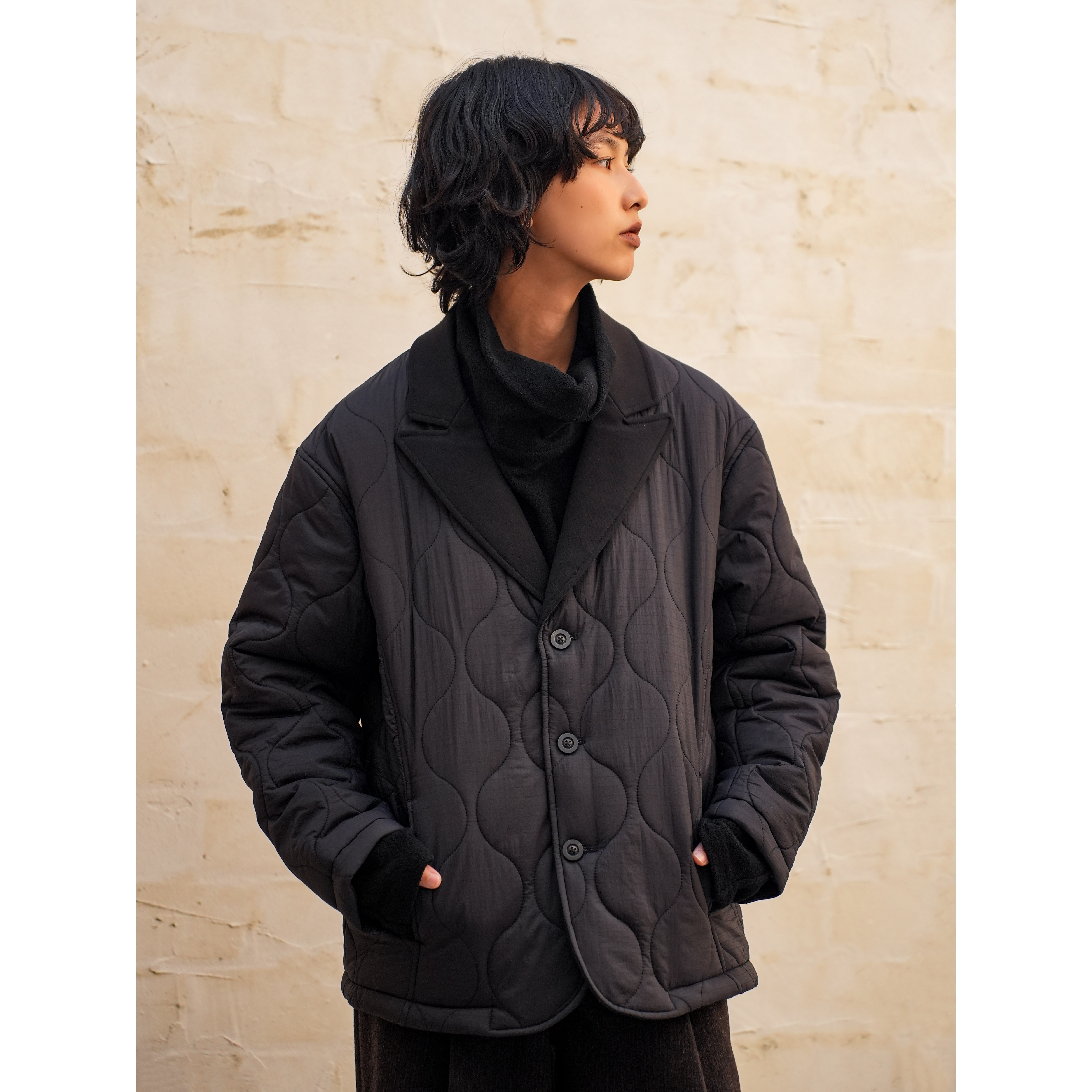 WATEREVER戗驳领葫芦线棉服