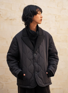 WATEREVER 戗驳领葫芦线棉服杜邦SORONA 冬季保暖复古外套