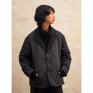 WATEREVER 戗驳领葫芦线棉服杜邦SORONA 冬季保暖复古外套