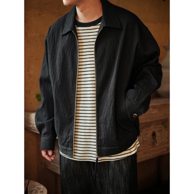 WATEREVER「墨」玄黑拉链夹克