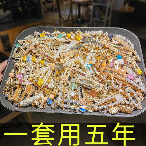 少女侧边韩式珍珠刘海夏季发卡