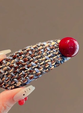 韩版头饰小众设计发饰ins发饰刘海夹bb夹甜美气质红色小香风发夹