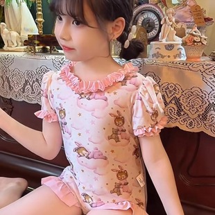 女童泳装 女宝宝超萌公主风in连体比基尼紧身游泳衣 2025新款 夏季