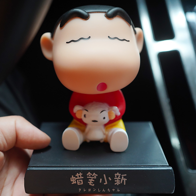 小新丸子汽车摆件摇头公仔车内饰弹簧点头娃娃散货塑胶玩具塑料