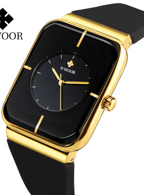 WWOOR爆款8884M硅胶男款潮男款腕表轻奢防水简约石英机芯男生