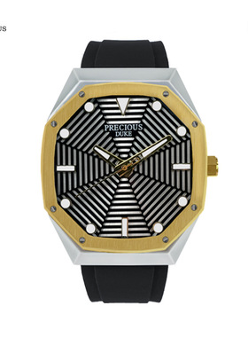precious duke 热销男士腕表八边形表壳螺丝圈石英厂家