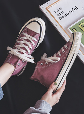 RIXO LIKE复古风高帮帆布鞋男女通用休闲百搭板鞋潮