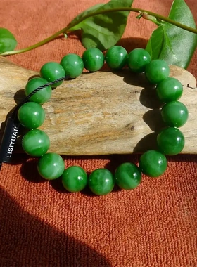 圆珠圆珠手串猫眼和田玉碧玉手链