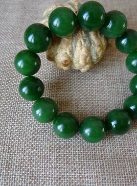 16mm菠菜绿手串碧玉男女款