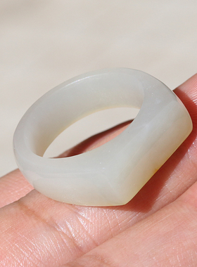 洒金皮戒指男女款新疆和田玉籽料