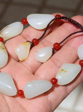 羊脂玉籽料玉石和田玉手链