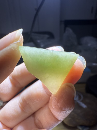 C1865天然黄加绿天然缅甸翡翠A货边角料保真保A假一罚三详情有尺