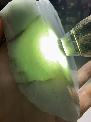 O502糯化天然缅甸翡翠边角料保真保A假一罚三满20包邮