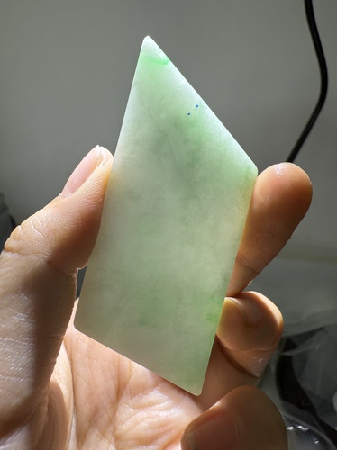 C541果绿底带阳绿天然缅甸翡翠保真保A假一罚三详情有尺寸