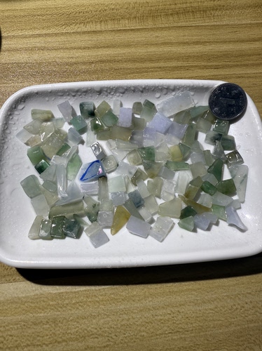 C193冰种高冰小冰料123个天然缅甸翡翠保真保A假一罚三